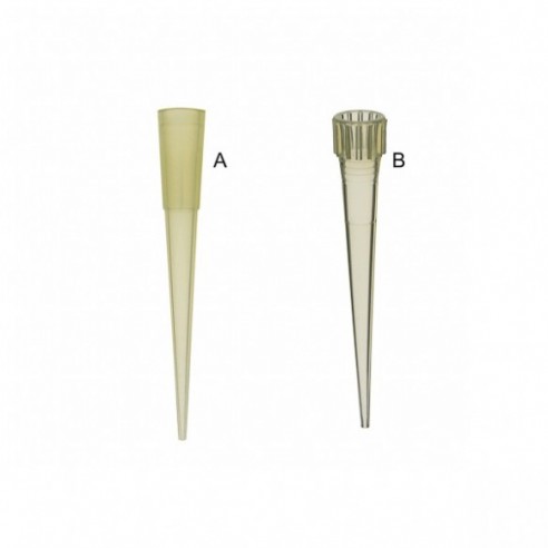 Puntas para micropipetas 2 - 200 µl, tipo Gilson, amarillas, 10 x 1000 uds