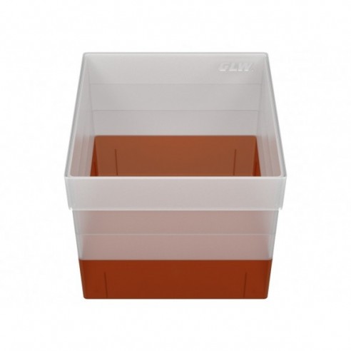 GLW-Box PP red, 130 x 130 x 120 mm, w/o divider