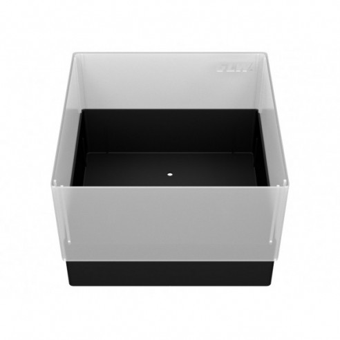 GLW-Box PP black, 130 x 130 x 90 mm, w/o divider