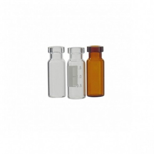 Vial capsulable, ambar, 12x32 mm, 2 ml, 100 uds