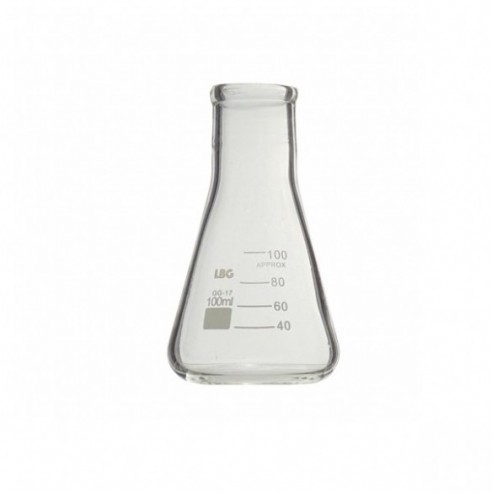 Matraz Erlenmeyer cuello estrecho, 100 ml, LBG 3.3, 12 uds