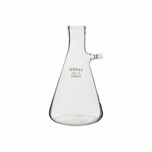 Matraz Kitasato forma Erlenmeyer con oliva lateral, 1000 ml, LBG N